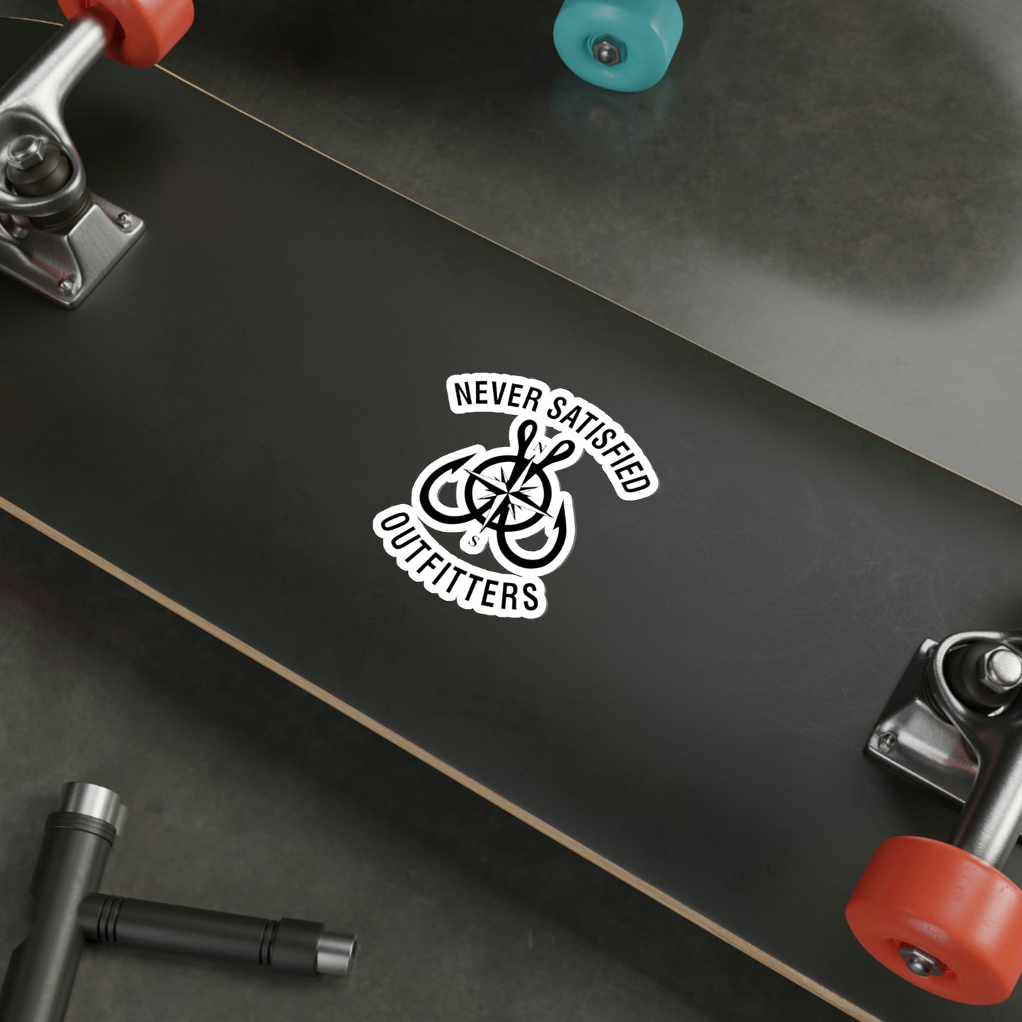 
                  
                    Never Satisfied Outfitters Die-Cut Stickers
                  
                