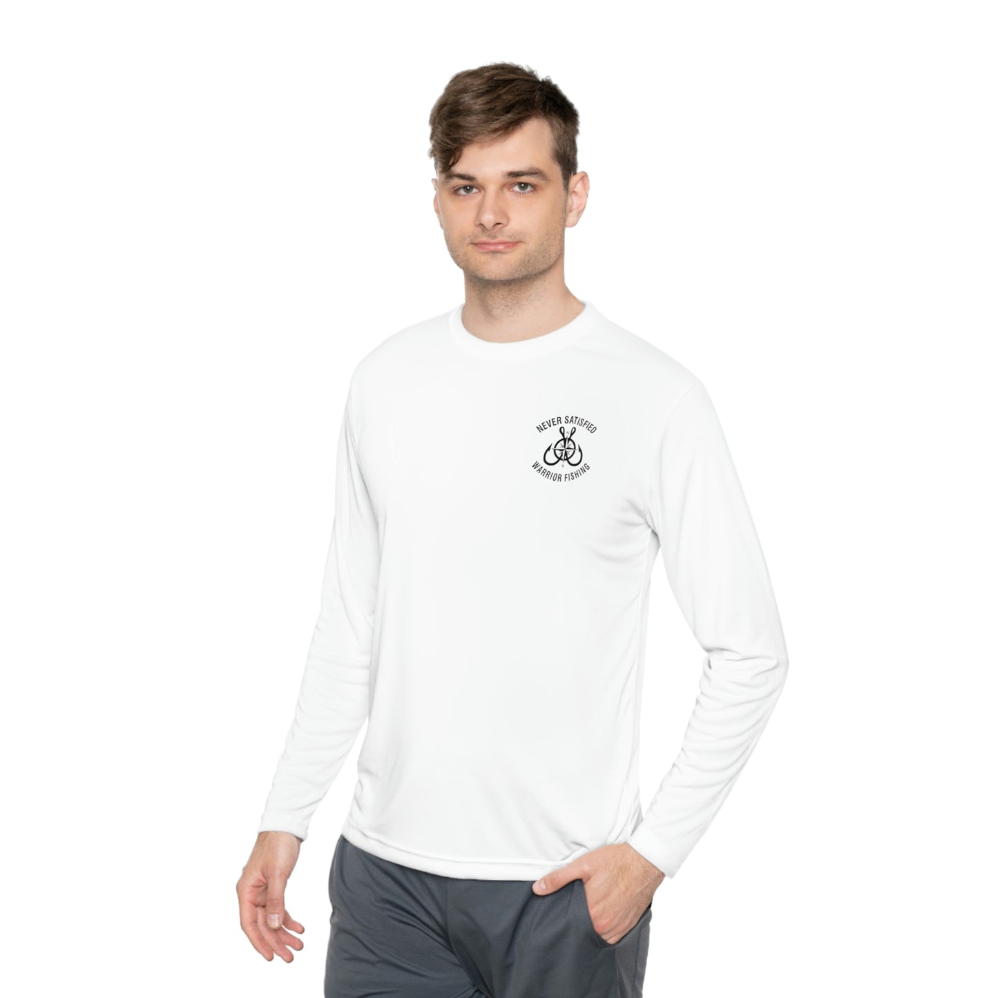 
                  
                    Never Satisfied Warrior Fishing  - NS - Activewear Long Sleeve Tee
                  
                