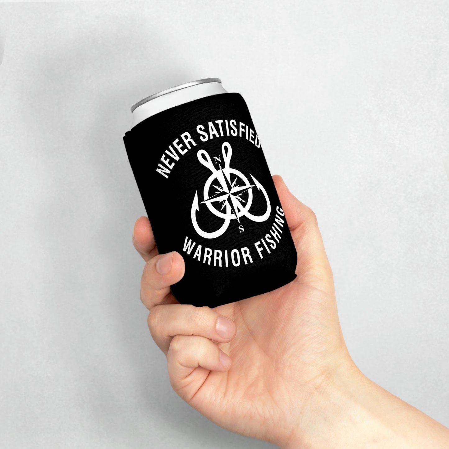 
                  
                    Never Satisfied Warrior Fishing Coozie
                  
                