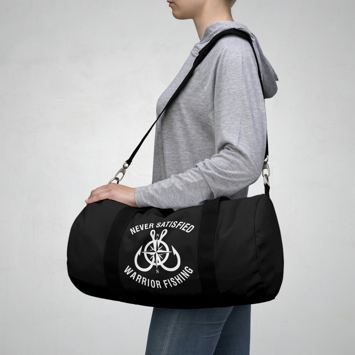 
                  
                    Never Satisfied Warrior Fishing Duffel Bag
                  
                
