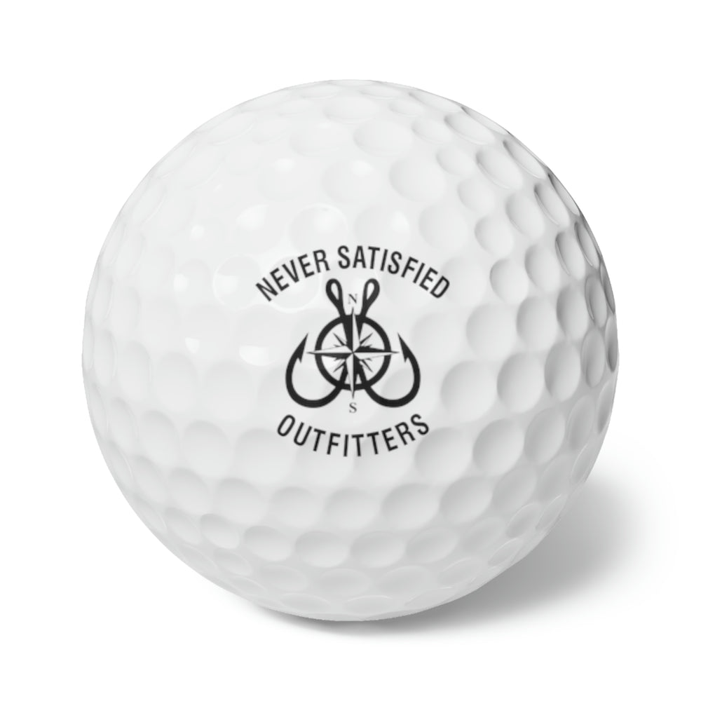 Never Satisfied Outfitters Golf Balls, 6pcs