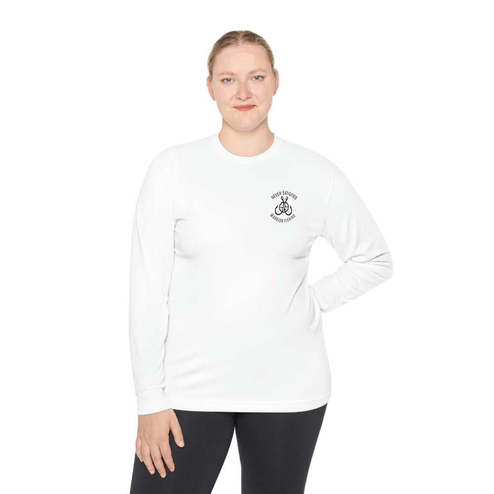 Never Satisfied Warrior Fishing  - NS - Activewear Long Sleeve Tee