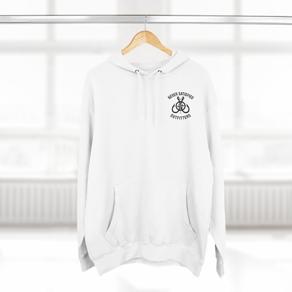 
                  
                    Never Satisfied "Always Offshore" Retro Unisex Premium Pullover Hoodie
                  
                