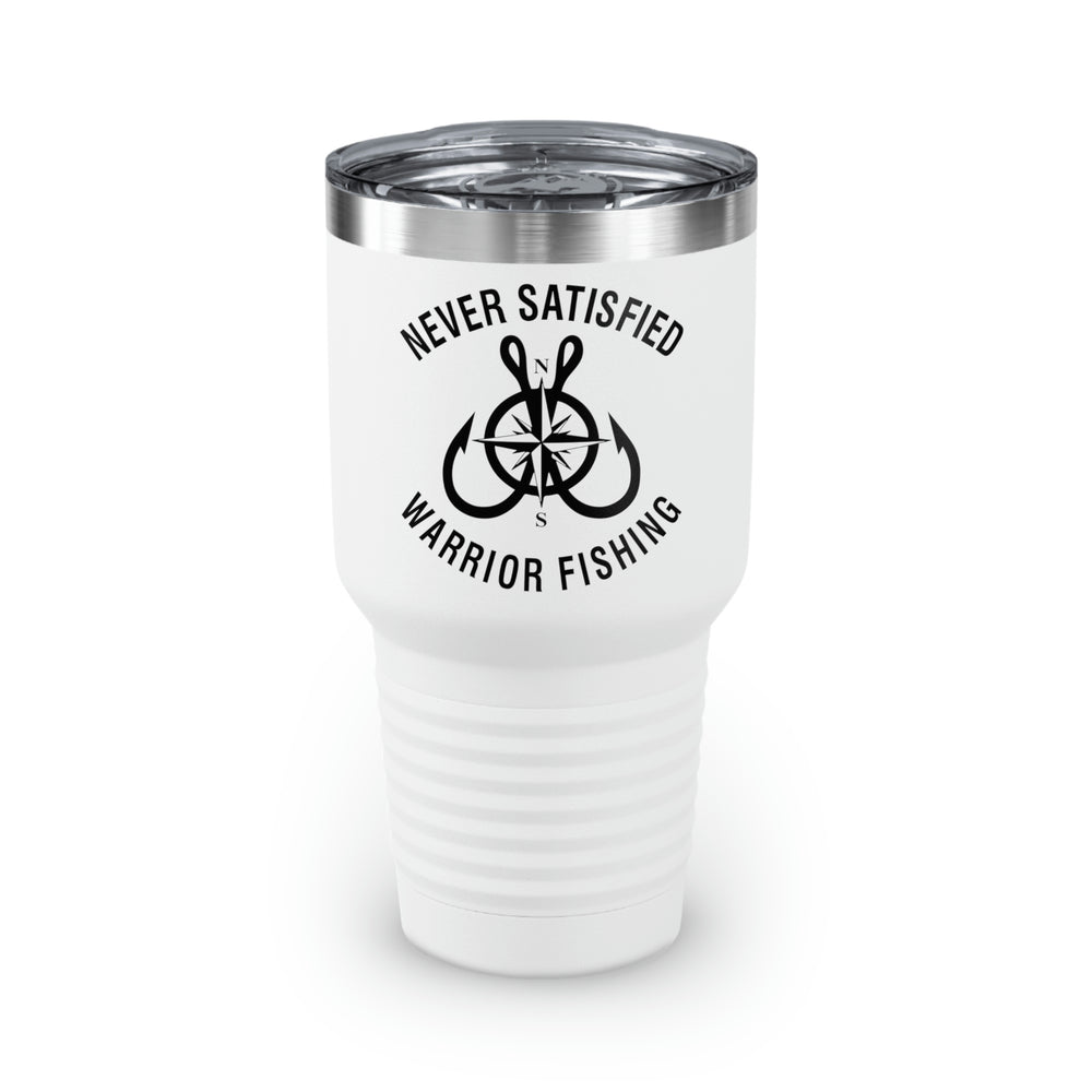 Never Satisfied Warrior Fishing Ringneck Tumbler, 30oz