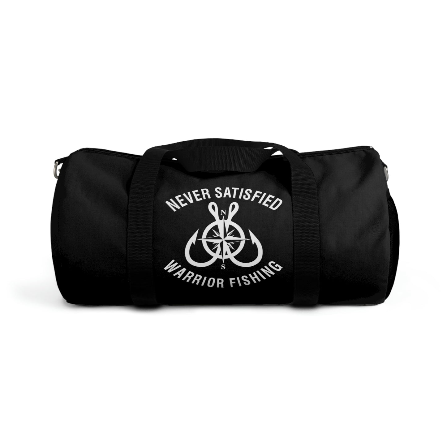 Never Satisfied Warrior Fishing Duffel Bag