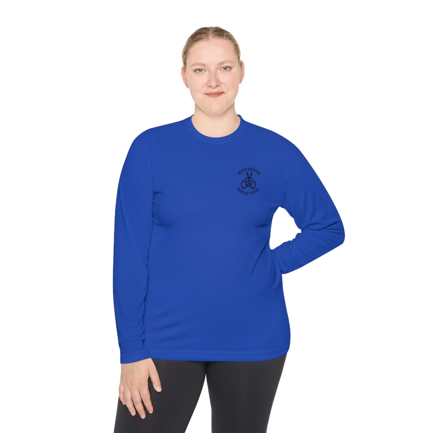 
                  
                    Never Satisfied, Always Grateful American Flag Activewear Long Sleeve Tee
                  
                