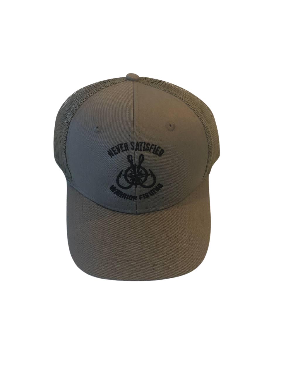 Never Satisfied Warrior Fishing Hat (Tan)